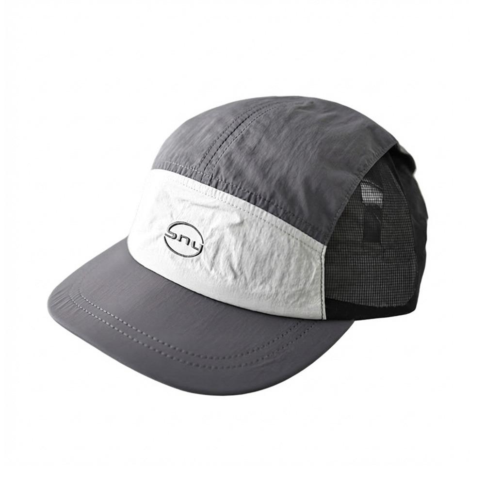 

Sunshade Mesh Baseball Hats Letter Embroidery Quick Drying Peaked Caps Lightweight Breathable Sports Caps Sunscreen Protection сірий