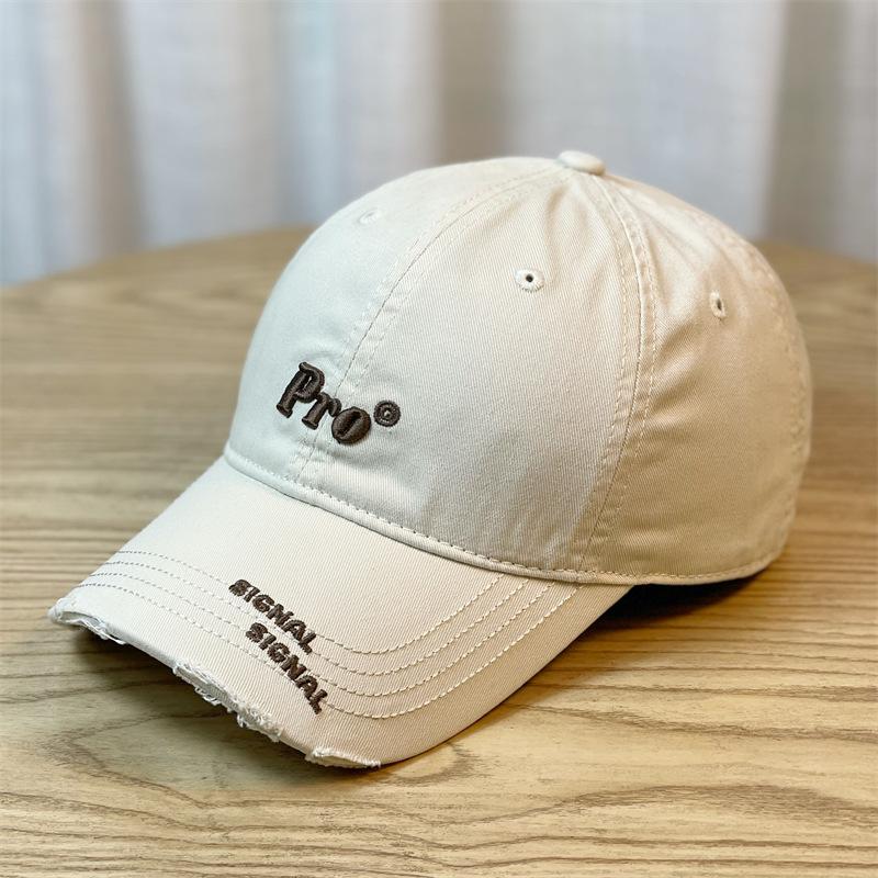 New Style Korean Version of Baseball Cap for Women Small Hard Top Showing Face Stylish Peaked Cap with Big Face and Wide Brim