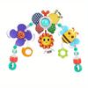 Adjustable Hanging Mobile Toy for Infants Vibrant Nature Themed Design with Butterflies, Flowers, and Bees  Ideal for Crib, Car Seat, and Stroller