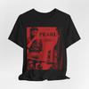 Pearl Red & Black Bold Contrast Tee – Unisex Shirt for Effortless Style & Impact