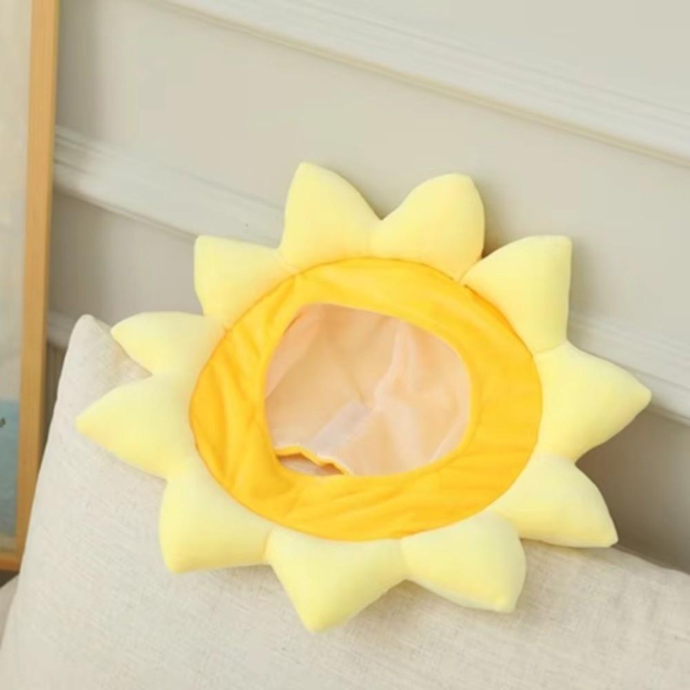 Kawaii Soft Sunflower Hat Sunflower Yellow Cartoon Warm Beanie Party Props