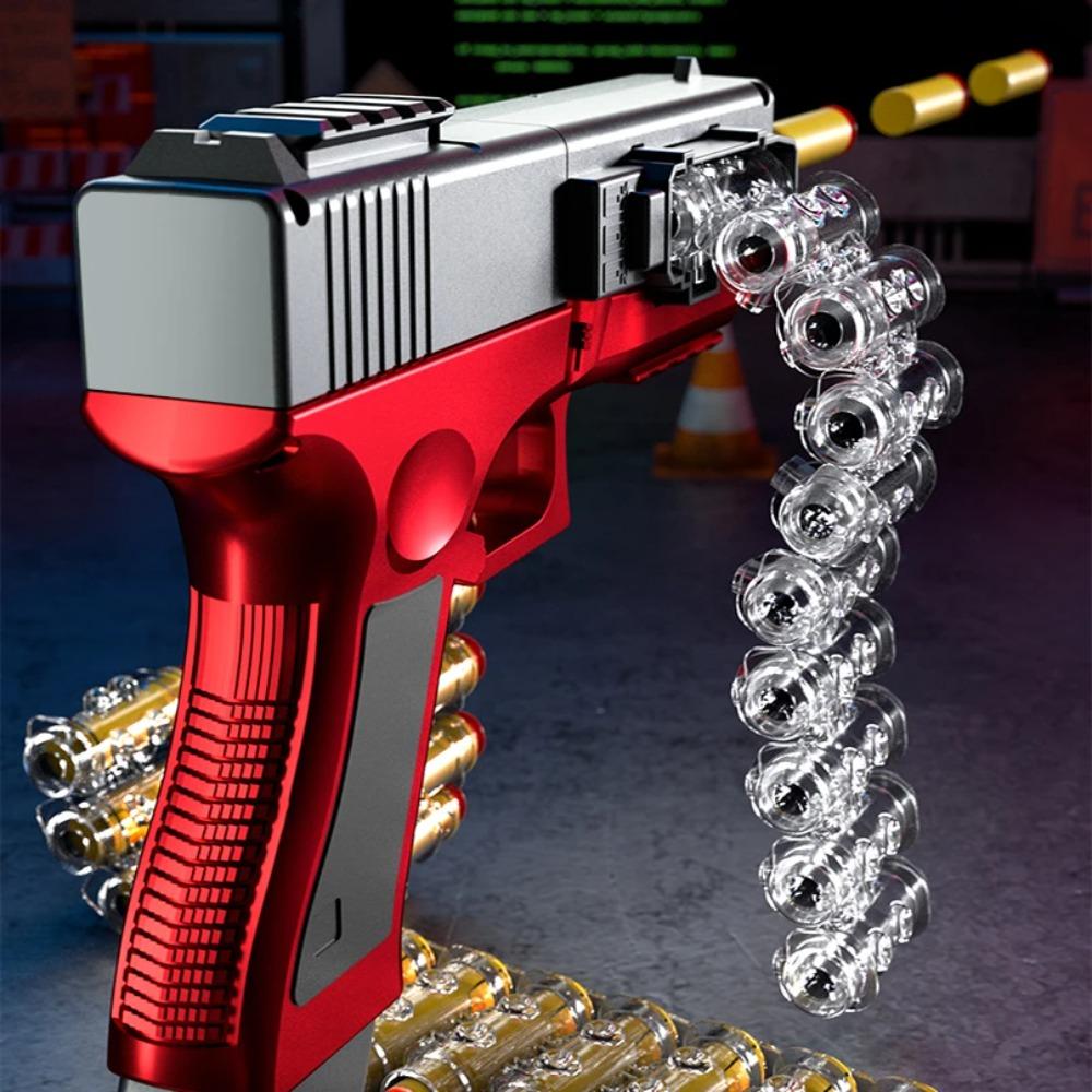 ManualElectric Continuous Firing Safety Shell Soft-Bullet Toy Gun with Bullet Chain Outdoor Shooting Game for Children Gift