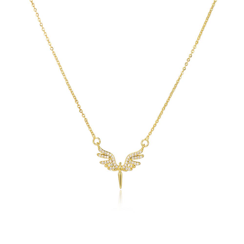 High-End Light Luxury Angel Wings Pendant Necklace for Women