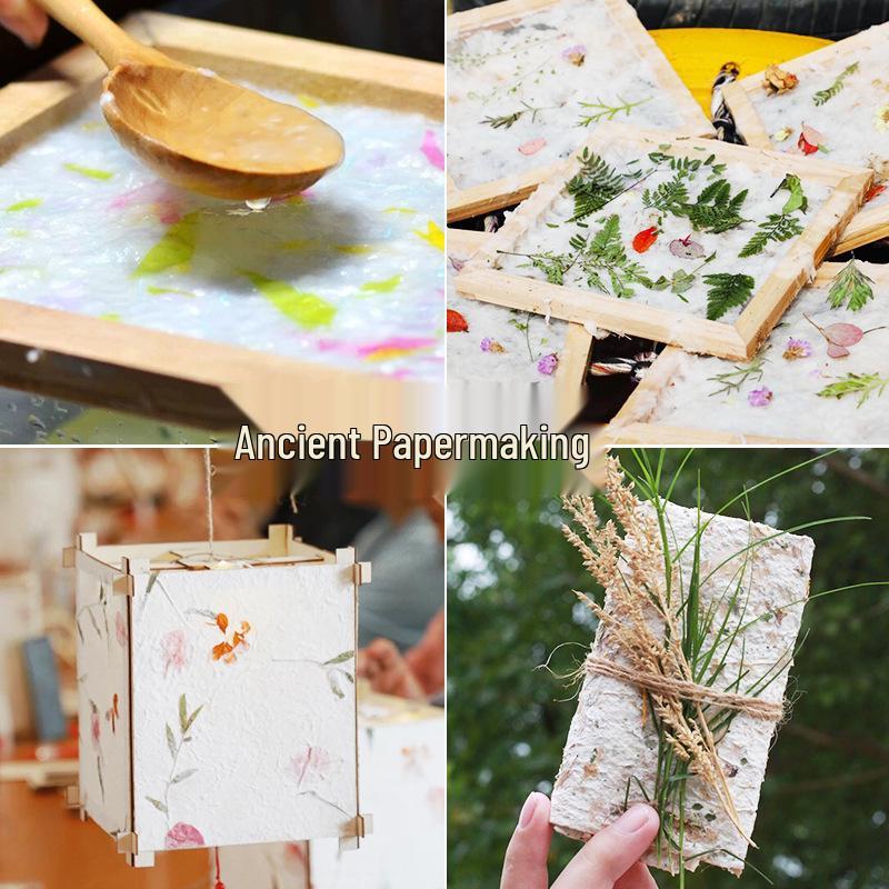 Pine Wood DIY Papermaking Frame for Children - Handmade Pulp Painting Net