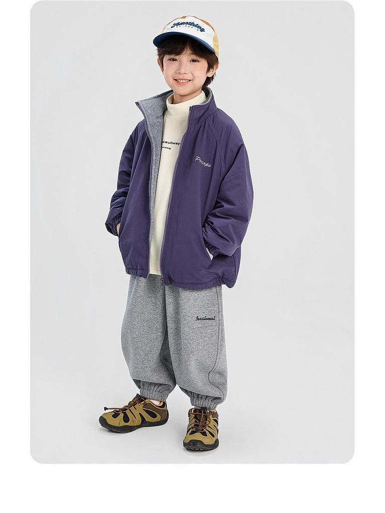 Boys' Fleece-Lined Jacket - Fairy Tale Memory, Autumn-Winter 2025 Collection, Medium-Large, Thickened Winter Wear.