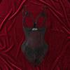 Deep V Women Underwear Open Crotch Lace Sling Nightwear Sweet Lace Bow Bodysuit  Gifts