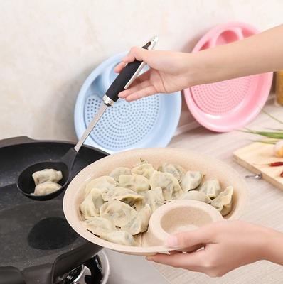 Küche Dual-schicht Weizen Stroh Disc Werkzeug mit Mini Gewürze Teller Obst Schüssel Knödel Teller Geschirr