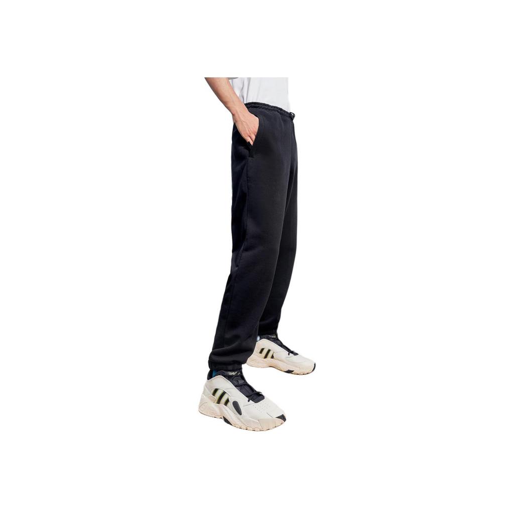 Adidas Originals Running Training Lace-Up Casual Knit Pants Men Bottoms Black GN2334