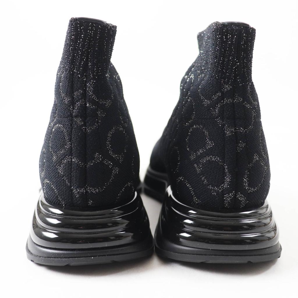 Pristine Salvatore Ferragamo sneakers Gancini all-over print knit Women 5.5 Used