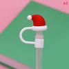 Christmas New Year Theme Cute Straw Dust Cap Dust Plug Detachable Doll Cute Straw Dust Cover Glass Stainless Steel Straw Cover