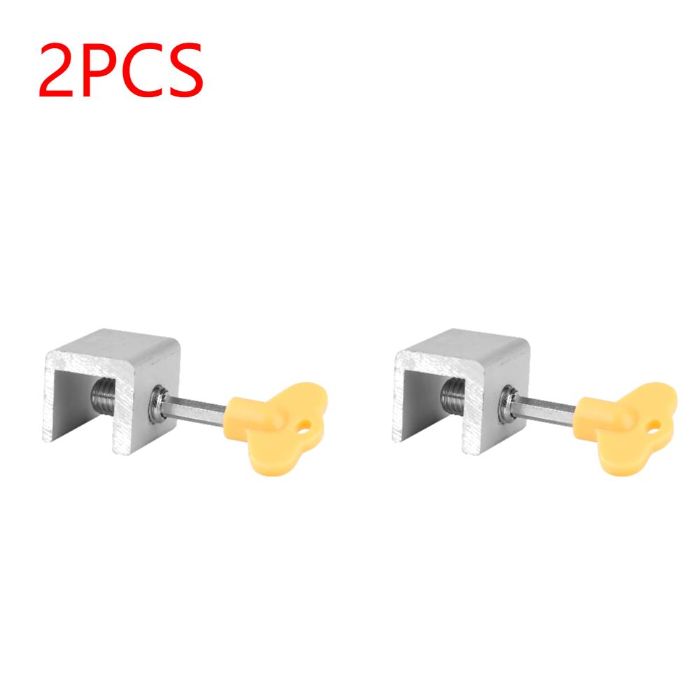 1-10Pcs Anti-theft Door Window Lock Aluminum Alloy Window Lock Stopper Sliding Door Baby Kids Child Safety Doors Lock