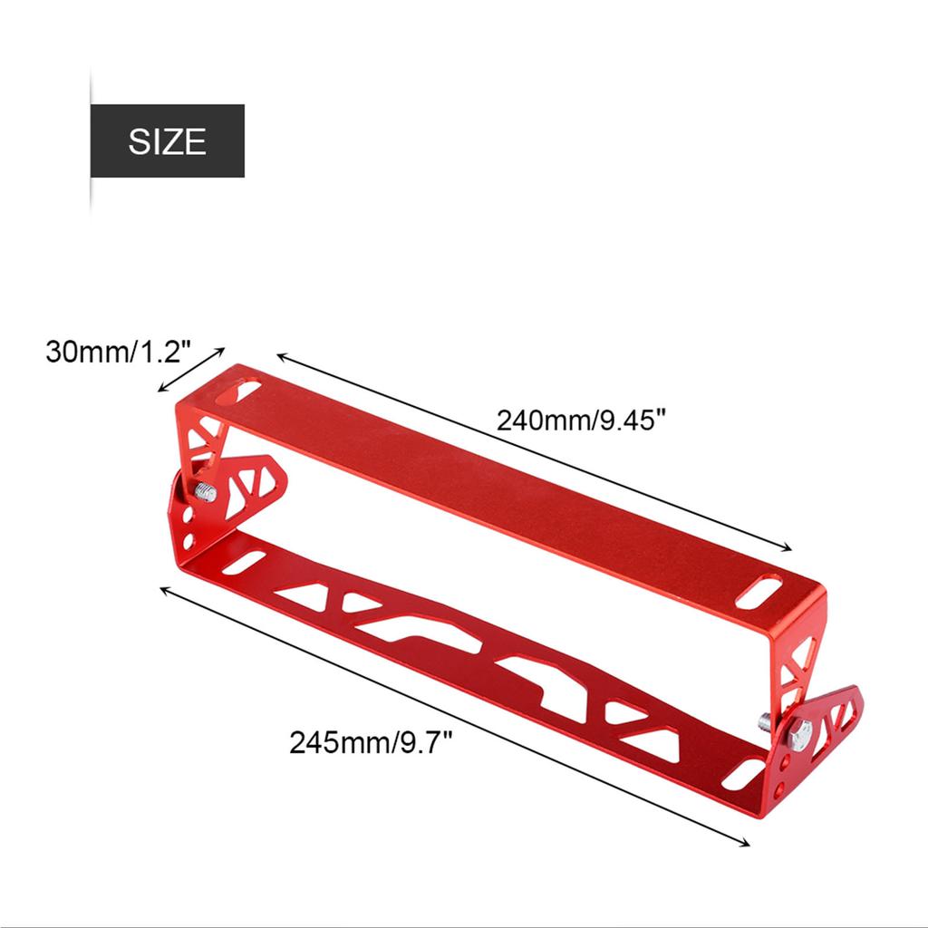 Universal Car Styling Aluminum License Plate Frame Adjustable Racing Number Plate Holder Red