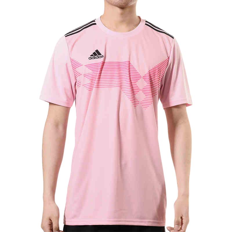 

Adidas Climalite Sports Competition Comfortable Soft Skin-Friendly Short Sleeve Football Shirt Men Tops Pink DU4390 XS