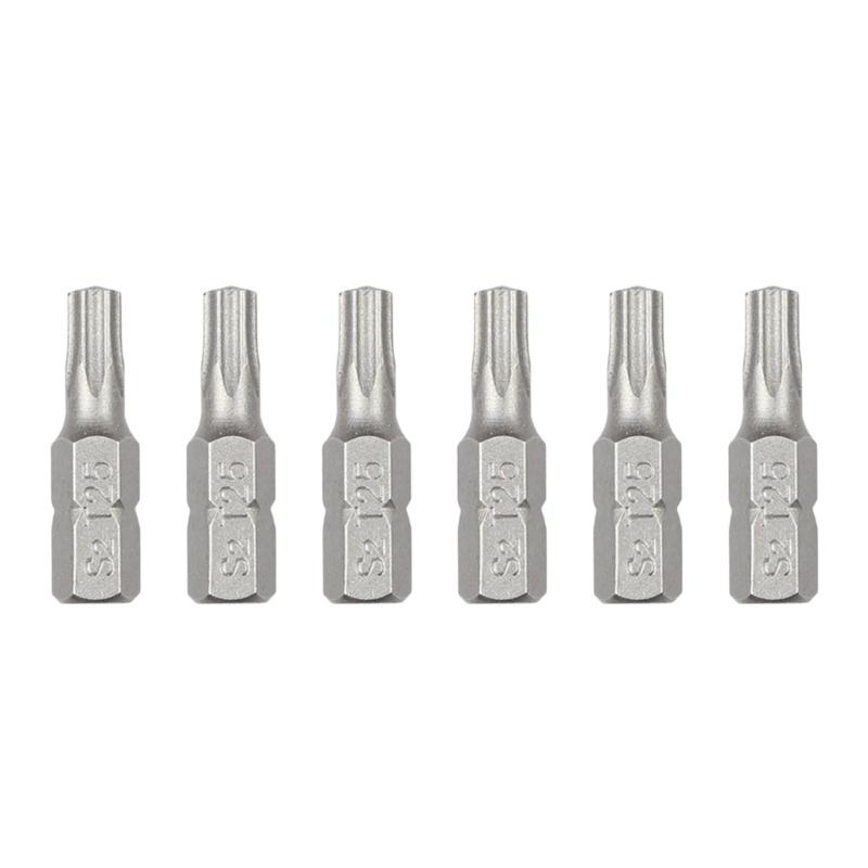 Steel Impact Bit 6Pcs Set Tamper Proof Bit Kit Magnetic Screwdriver Bit Professional Repairs Tool