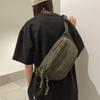 Breast bag men's casual large-capacity messenger bag trendy sports backpack women's light riding personalized trendy bag