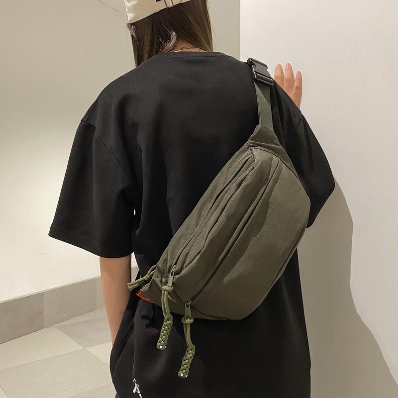 Breast bag men's casual large-capacity messenger bag trendy sports backpack women's light riding personalized trendy bag