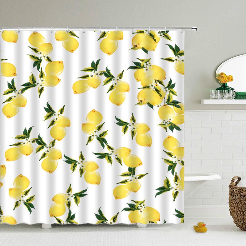 

3D Printed Shower Curtains Tree Leaf Flower Plant Bathroom Curtain Waterproof Fabric Curtains Polyester Bath Screen 180X180cm W90xH180cm