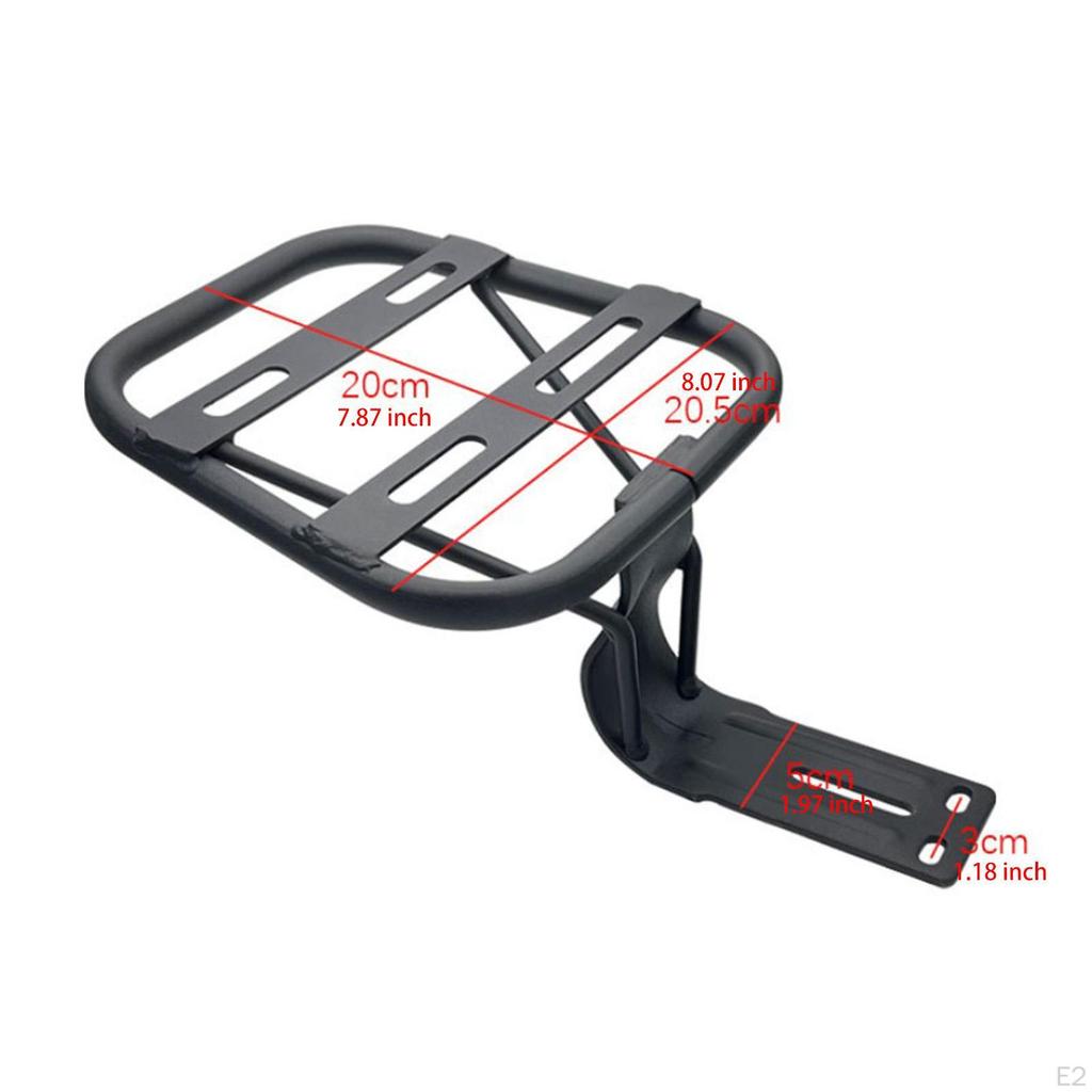 Motorcycle Rear Carrier Luggage Rack Backrest Storage Box Electric Bike Cargo