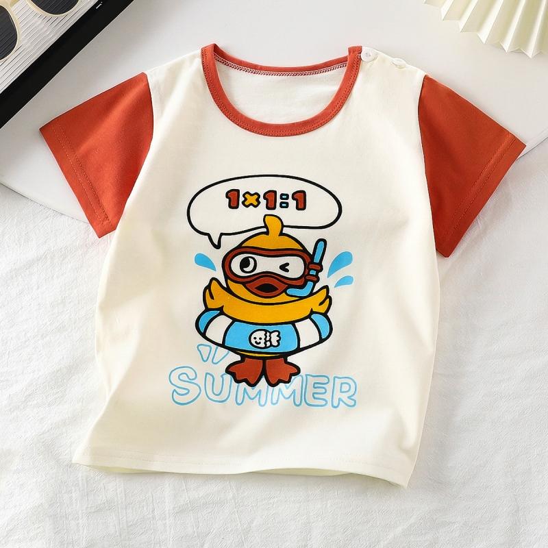 Nuova T-shirt Casual per Bambini Stampa Cartone Animato Carina T-shirt Manica Corta Top Confortevoli Con Pantaloncini Abbigliamento Estivo per Bambini Piccoli
