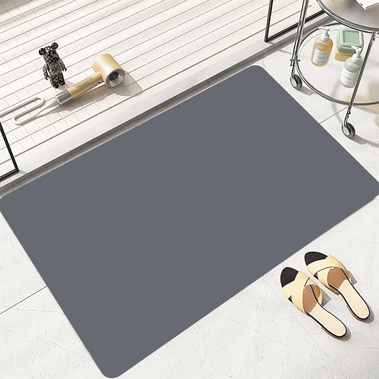

Simple Solid Color Mat Washroom Toilet Wear-resistant Mat Toilet Slip-resistant Moisture-wicking Mat Shower Room Door Cushion 40 * 60Cm (crystal velvet)