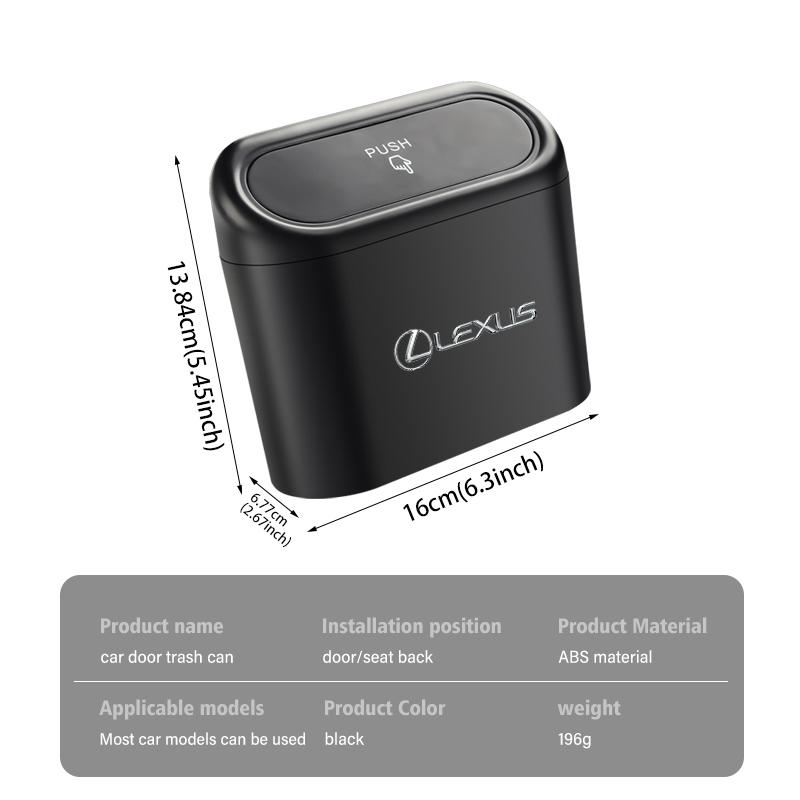 For Lexus Car Garbage Can Storage Box Rubbish Organizer Trash Bin CT200H ES250 ES300H IS250 IS200 GS300 GS460 GX470 LS400KP2