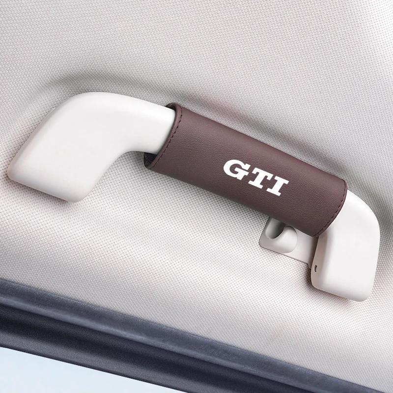 qwe3Car Sticker For VW Volkswagen Jetta MK5 Golf 1Pcs PU Leather Roof Handle Anti-scratch Protector Case For Volkswagen GTI T5 Teram