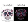 Mexico Day of the Dead Luminous Facial Tattoo Sticker Halloween Party Decoration Halloween Dress Up Day of the Dead DIY Party