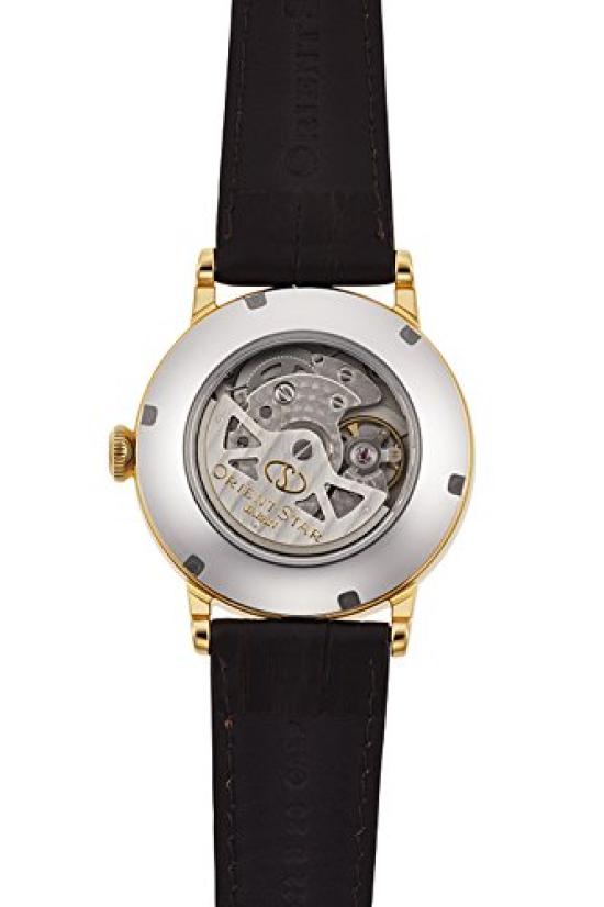 Orient Watch RK-AU0001S Men's Brown Automatic Wristwatch, Orient Star Elegant Classic Mechanical (with Manual Winding)