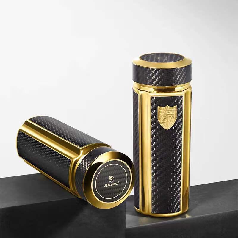 SIBAO Feitian Fangzhou 24K Gold Plated Carbon Fiber Vacuum Flask