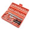 Hot 46Pcs 1/4" Drive Socket Wrench Set, Ratchet Screwdriver & Bit Kit, Carbon Steel, Auto Repair Hand Tool Set with Storage Case