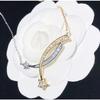 Comet and Meteor Necklace Pendant with Diamonds High-end Jewelry Brand Retro Palace Style Necklace Separation Electroplating