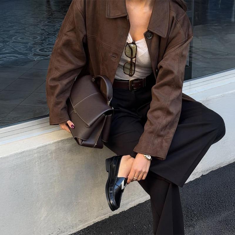 European American Simple Temperament Button Long-sleeved Vest Vest Jacket Women's 2025 Autumn Winter