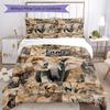 Retro Elephant Style Customize Your Name Bedding Set Breathable Duvet Cover With Pillowcases Decorative Bed Linen For Bedroom Home Decoration Birthday