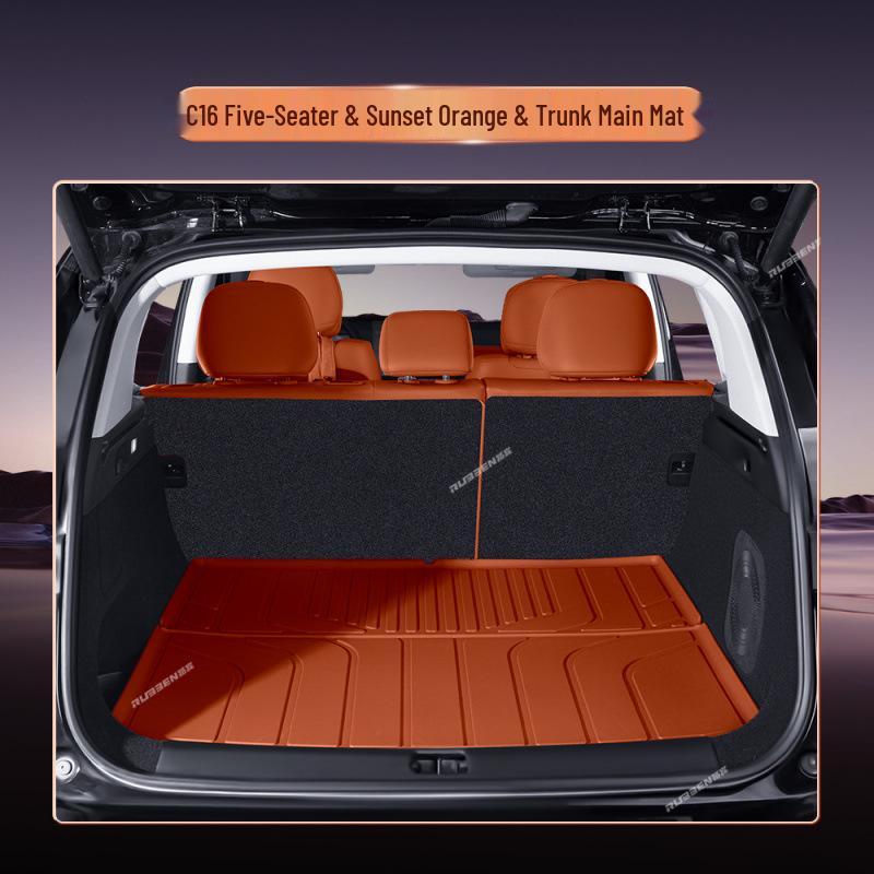 Leapmotor C16 Semi-Enclosed Trunk Mat: New Model Car Interior Carpet Tail Box Mat