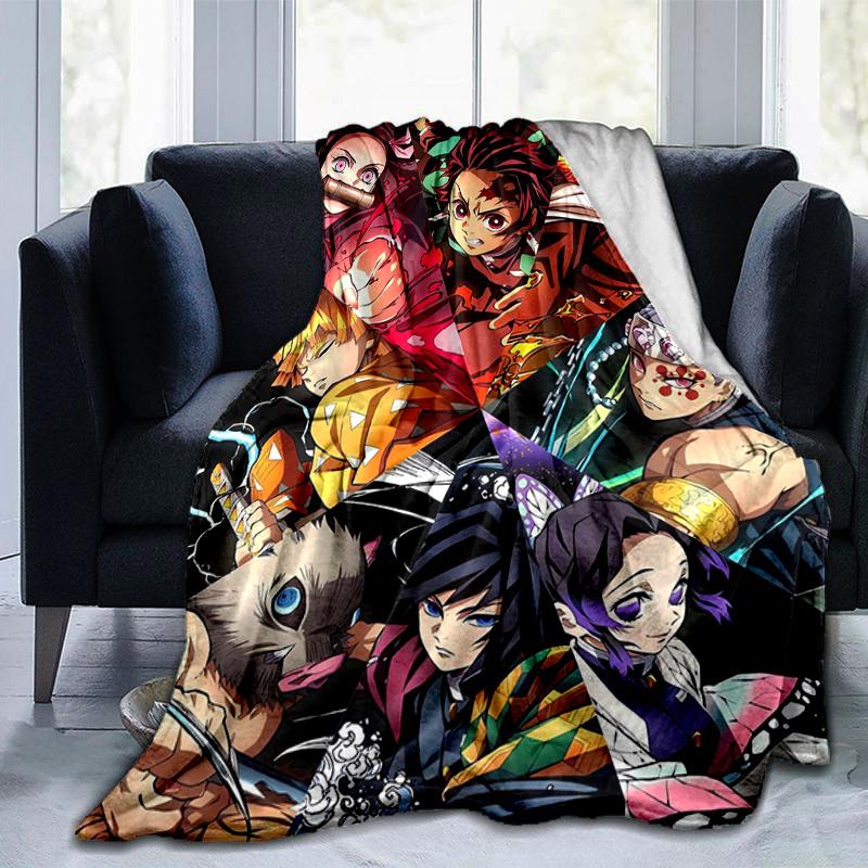 1pc Demon Slayer Anime Characters Throw Blanket, Home Decor, Couch Cover .B049