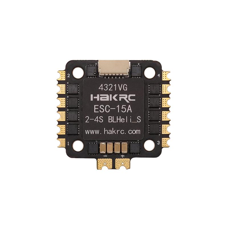 HAKRC 15A 4-In-1 ESC 2S-4S Lipo PWM Drive Active Freewheeling to Extend Endurance Speed Controller for FPV RC Racing Drones