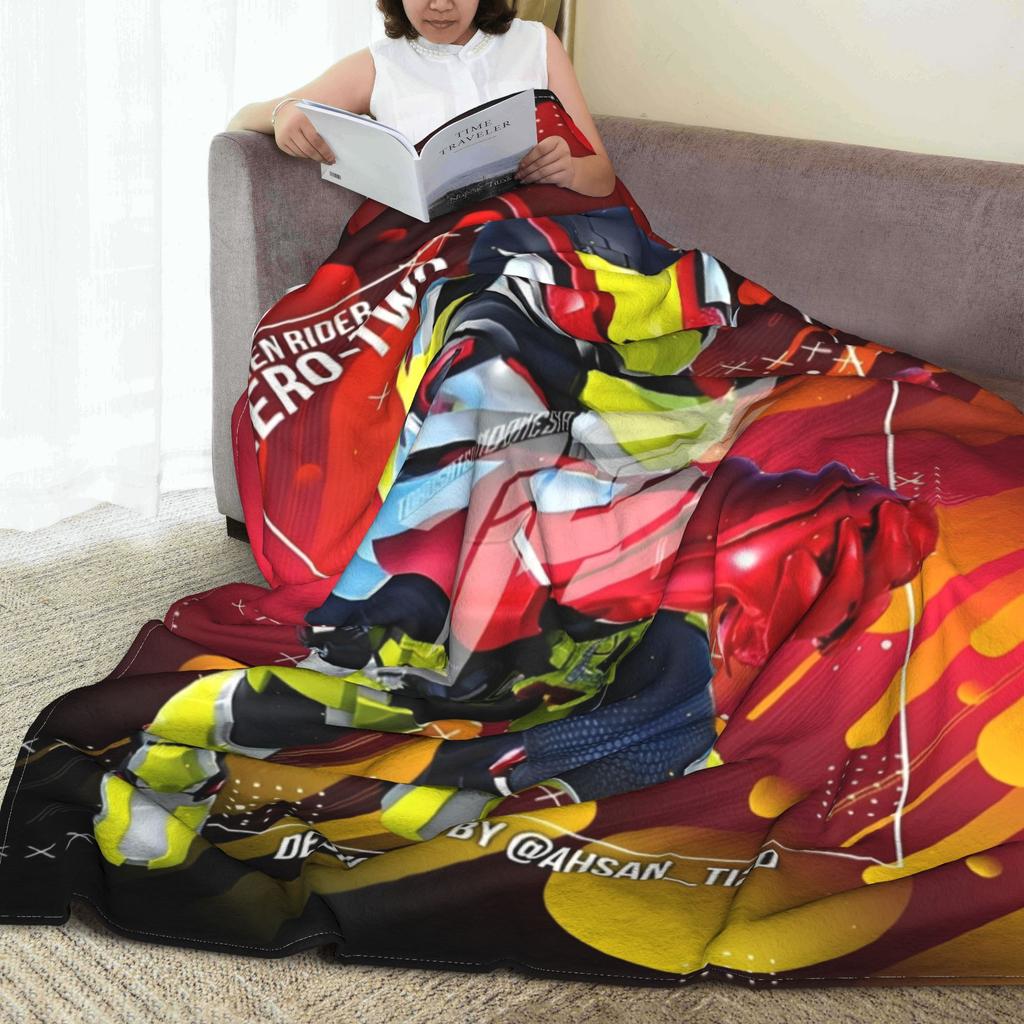 kamen rider anime Blanket Multi-size Super Soft Cozy Throw Blankets for Couch Sofa and Bed