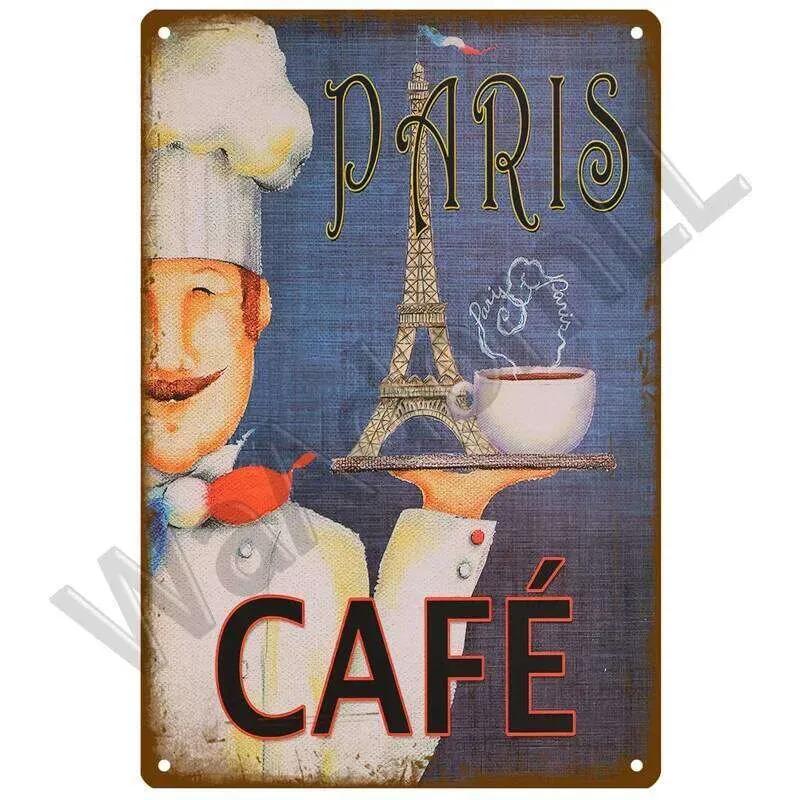 Vintage Metal Tin Sign for Coffee Kitchen Bar Decor, Retro Wall Art Plaque, Iron Painting Poster 26T0104 26T0104