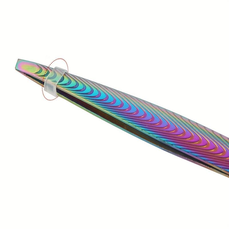 Pensetă multicoloră oblică pentru sprâncene, clip pentru sprâncene, accesorii pentru tuns sprâncene pentru salon - Colorat