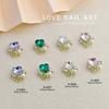 Luxury Crystal Mosaic Nail Art Decorations - Alloy and Pearl Influencer Style
