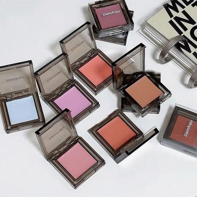 Monochrome Creamy Blush Palette Waterproof Moisturizing Make-up Blusher Mud Cream Cheek Matte Peach Rouge Contour Tint Cosmetics