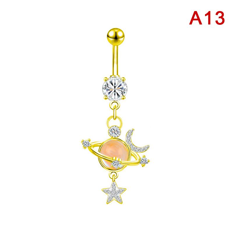 

Кільце для пупка з рожевою підвіскою для жінок, ювелірні вироби для пірсингу в пупку з нержавіючої сталі, серце кролика, ведмідь, метелик, кільце для живота