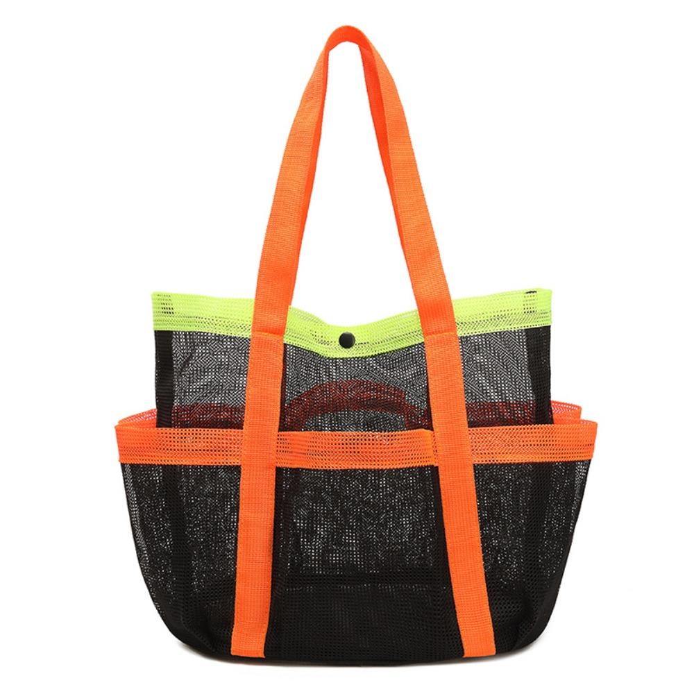 Portable Mesh Beach Storage Bag Breathable Toiletry Bag for Cruise Swim Vacation Essentials