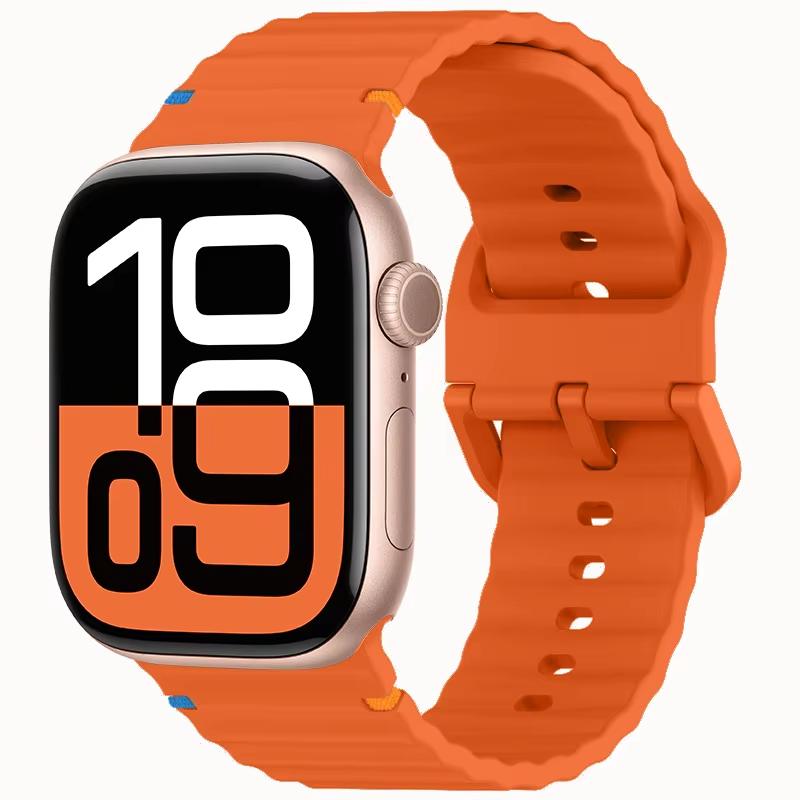 

Soft Silicone Strap for Apple Watch Band 46mm 45mm 44mm 42mm 41mm 40mm 49mm Original Watchband iWatch 11 10 Ultra 9 8 7 6 5 SE 3 Ultra 3-2-1 49mm