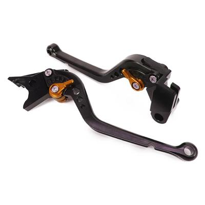 K56 Black Kawasaki Brake and Clutch Compatible with Vulcan Versys and Ninja 650 (Orange) Levers, 6-Level Adjustment, Long, ZX-25R, Z650, Z900, S, 650,