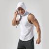 Men's Quick-Dry Hooded Sleeveless T-Shirt for Fitness and Boxing