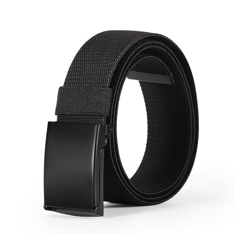 

Мужской ремень для повседневных брюк, тканый эластичный ремень, тактический ремень для молодежи и среднего возраста из холста 125cm чёрный