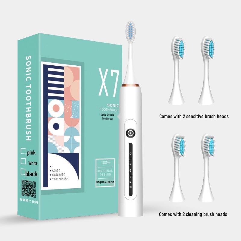 Enhanced Rechargeable Electric Toothbrush: Six-Speed Adult Couple Set with Travel-Friendly Soft Bristle Design
