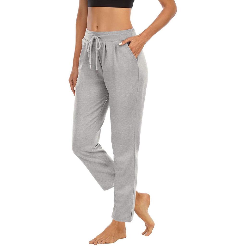 Yoga Pants Women High Waist Straight Leg Joggers Lightweight Hiking Casual Athletic Workout Trousers with Pockets