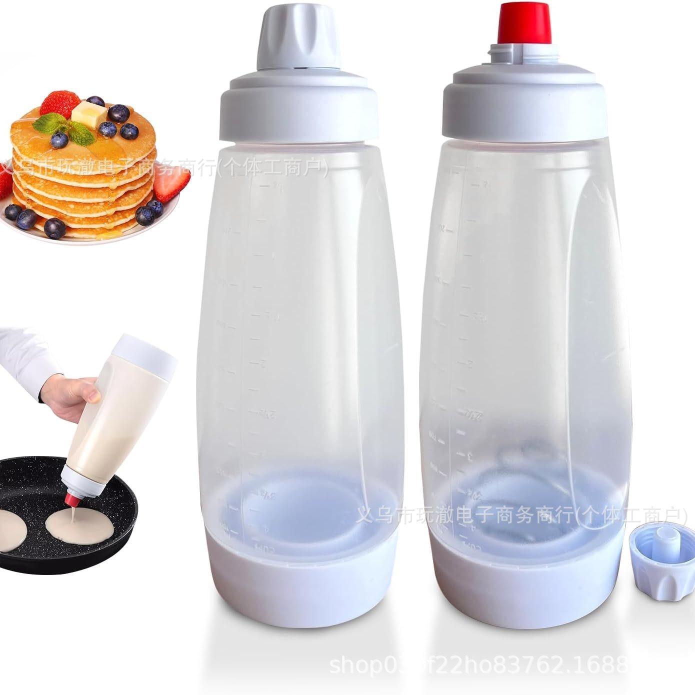Whiskware Hand-Crank Pancake Batter Mixer & Dispenser with Scale Single with OPP Packaging
